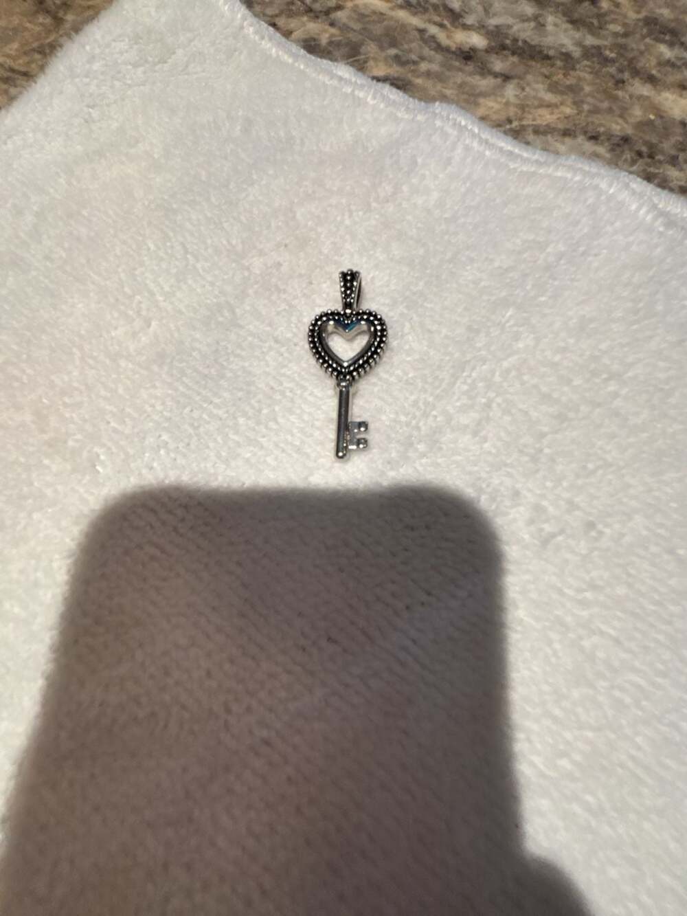 Lia Sophia Key To My Heart Silver Tone Heart Key Slide Pendant
